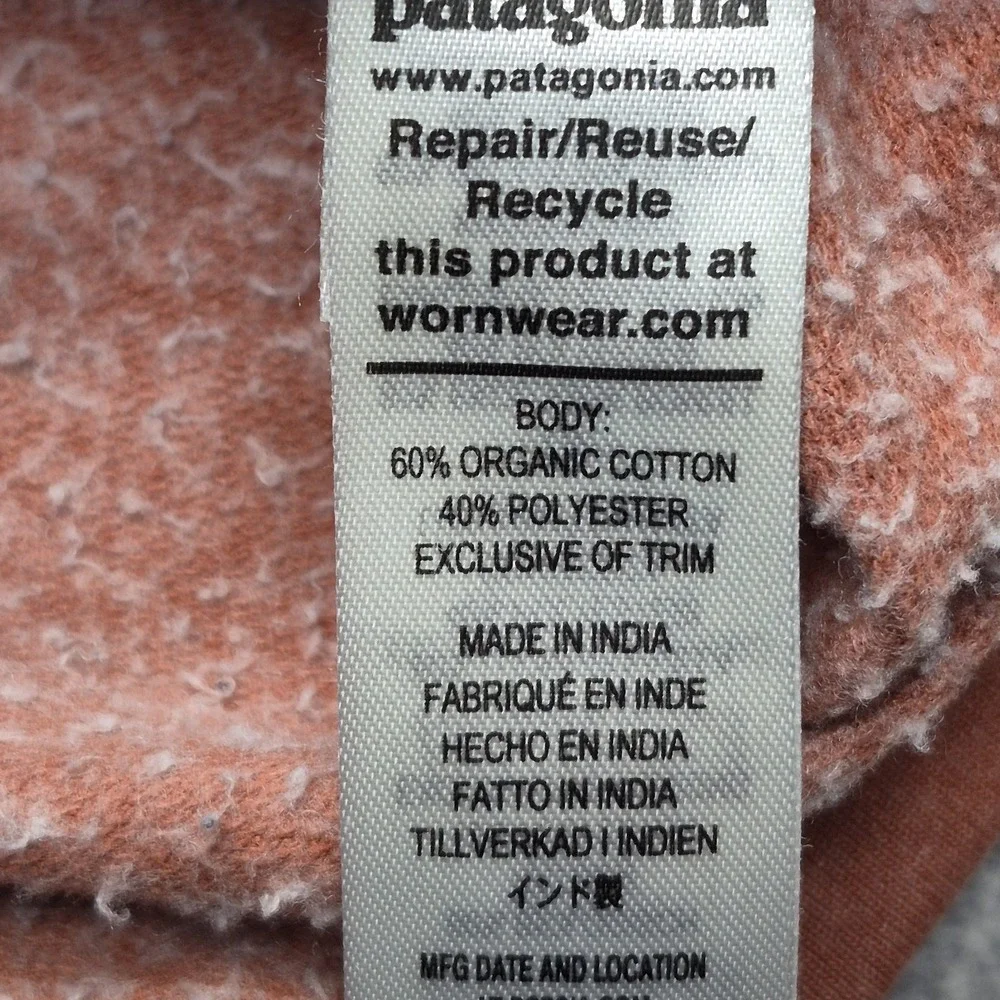 Patagonia Pullover Hoodie Boys XL Burnt Orange Rust Sweatshirt Pouch Pocket Crew